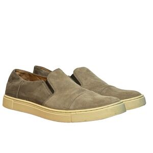 Frye Women's Gemma Cap Toe Grey Suede Slip-On Loafers Sz 9.5M Comfort Minimalist